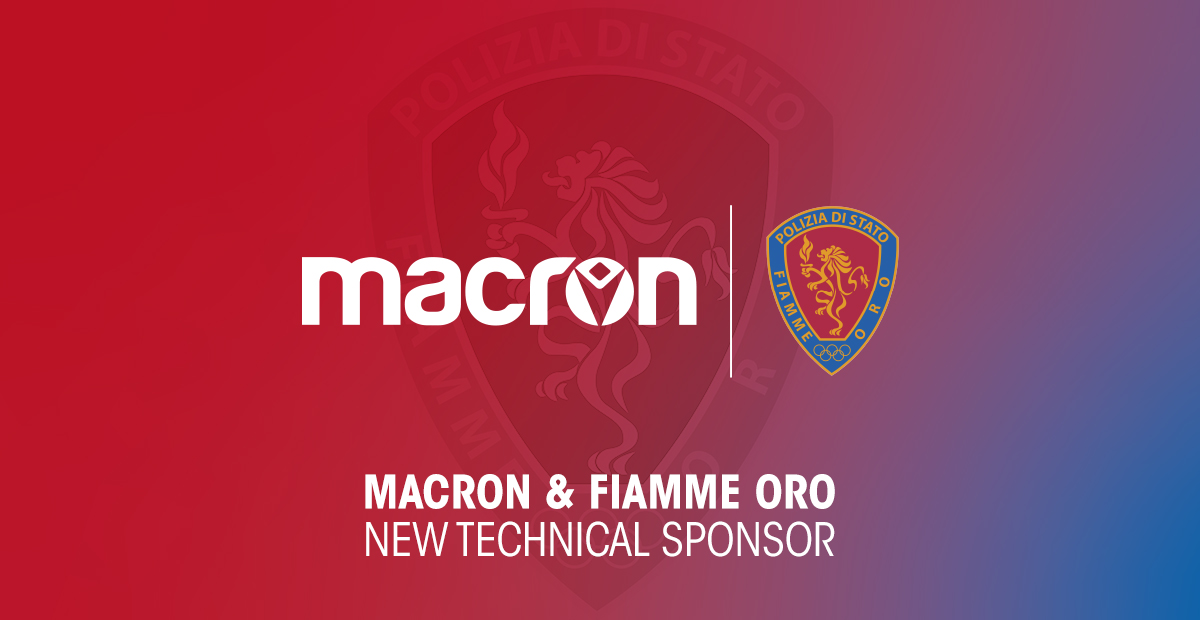 Macron è il nuovo sponsor tecnico del Gruppo Sportivo delle Fiamme Oro 